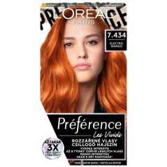 L'oreal Paris Préférence Vivid Colors barva na vlasy, Electric Mango 7.434