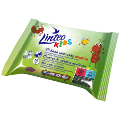 Linteo Kids Creative vlhčené ubrousky, 15 ks