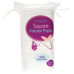 Cotton Tree odličovacie štvorcové tampóny 40 ks