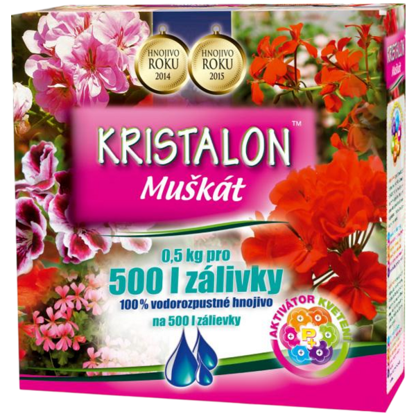 Agro Kristalon Muškát, hnojivo na muškáty, 500 g Agro Kristalon Muškát, hnojivo na muškáty, 500 g