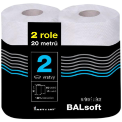 BALsoft 2vrstvé papírové utěrky 10 m, 2 role