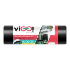 viGO! Vrecia silné na odpad čierne 160 litrov LDPE 10ks