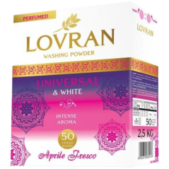 Lovran Universal & White Aprile Fresco prášok na biele prádlo 50 dávok, 2,5 kg