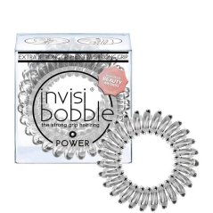 InvisiBobble Power Strong sada gumiňonov do vlasov farba Silver 3ks