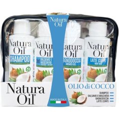 Natura Oil darčeková telová sada s certifikovaným kokosovým olejom 4x100ml