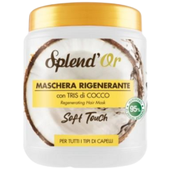Maschera Rigenerante Con Tris Di Cocco Soft Touch – Regenerační vlasová maska s kokosovou směsí 1000 ml