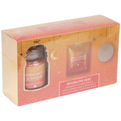 Elysium Spa darčeková kúpeľová kazeta Sparkling Zest sviečka 100g + soľ 200g + bomba 50g
