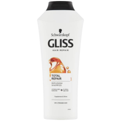 Gliss Total Repair regeneračný šampón na suché vlasy, 400 ml