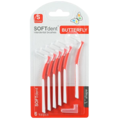 SOFTdent zahnuté mezizubní kartáčky S 0,5 mm, 6 ks