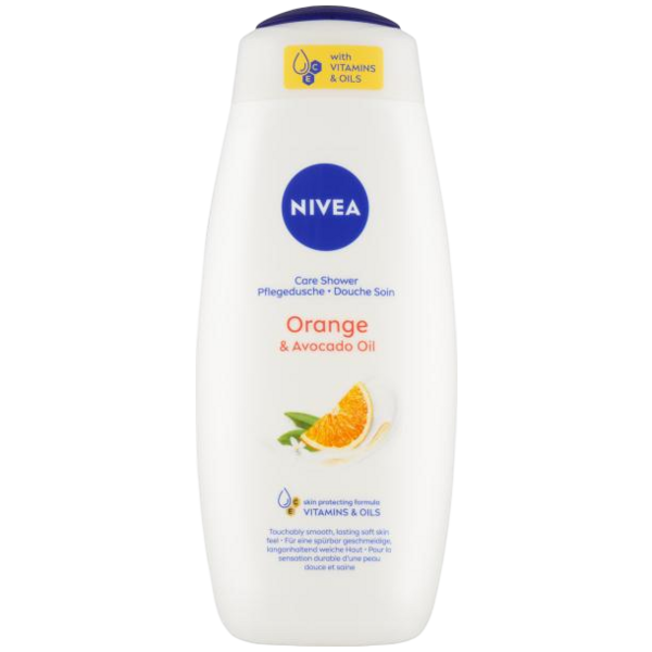 Nivea Orange & Avocado Oil pečující sprchový gel, 500 ml