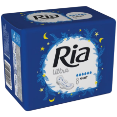 Ria Ultra Silk Night dámske vložky, 8 ks