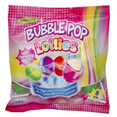 Lízatko so žuvačkou Bubble pop 144g