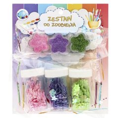 Sada třpytivého brokátu a barevných flitrů 6ks