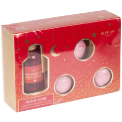 Elysium Spa darčeková kúpeľová kazeta Berry difúzer 50 ml + bomba do kúpeľa 3x50 g
