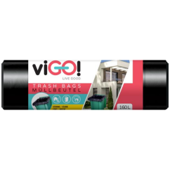 viGO pytle na odpad, 28 µ, 90 × 110 cm, 160 l, 10 ks