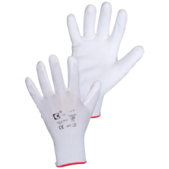 Brita CXS White pracovné rukavice, máčané v polyuretáne, veľkosť 9, 1 pár