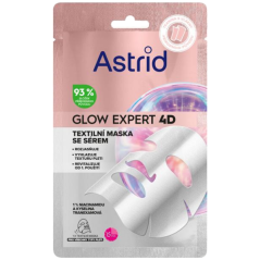 Astrid Glow Expert 4D textilná pleťová maska, 1 ks
