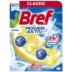 Bref WC Power Aktiv Lemon, WC blok v kuličkách, citrón, 50 g