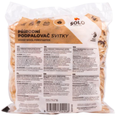 Solo přírodní dřevitá vlna podpalovač svitky, 16 podpalů