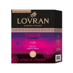 Lovran Color & Dark Amla Parchouli prášek na barevné a tmavé prádlo 50 dávek, 2,5 kg