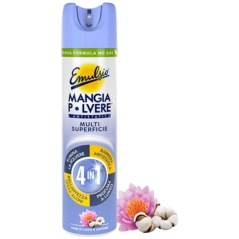 Emulsio Mangia Polvere Multi Superficie 4in1 Fiori di Loto e Cotone 300 ml - Čisticí sprej na všechny druhy povrchů