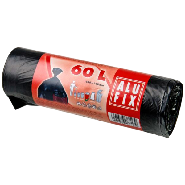 Alufix pytle na odpad, 10 µ, 64 × 71 cm, 60 l, 20 ks Alufix pytle na odpad, 10 µ, 64 × 71 cm, 60 l, 20 ks