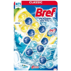 Bref Power Aktiv Lemon a Ocean WC blok, 4 x 50 g