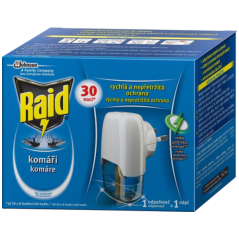 Raid elektrický odpařovač s tekutou náplní proti komárům, 30 nocí, 1+21 ml