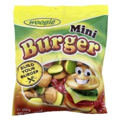 Woogie - Mini Burger, želatinový bonbon s ovocnou šťávou, 250g