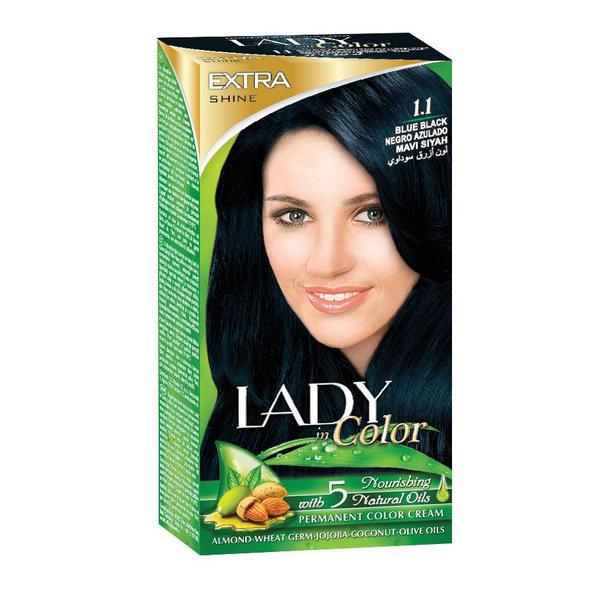 Farba na vlasy LADY in Color, 1.1 ModroČerná