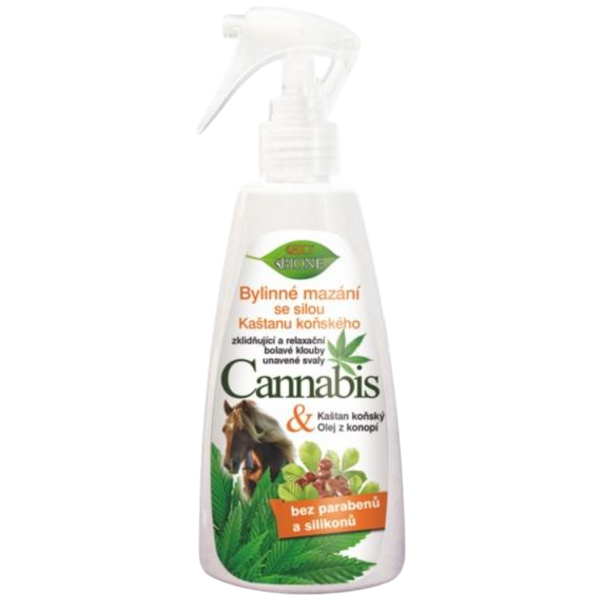 Bylinné mazání se silou Kaštanu koňského CANNABIS 260 ml Bylinné mazání se silou Kaštanu koňského CANNABIS 260 ml