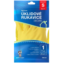 BALhome latexové úklidové rukavice, žluté, velikost S