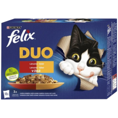 Felix Fantastic DUO kapsičky pre mačky, výber v želé 12× 85 g