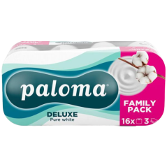 Paloma 3vrstvý toaletní papír Pure White, 16 rolí