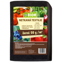 Biom netkaná textílie černá 17 g/m² velikost 1,6 x 10 m