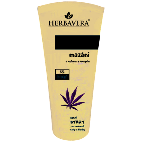 Herbavera Kafrovka mazání s kafrem a konopím, 200 ml