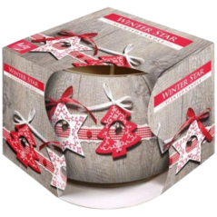 Bispol voňavá sviečka v skle Zimná hviezda 100 g