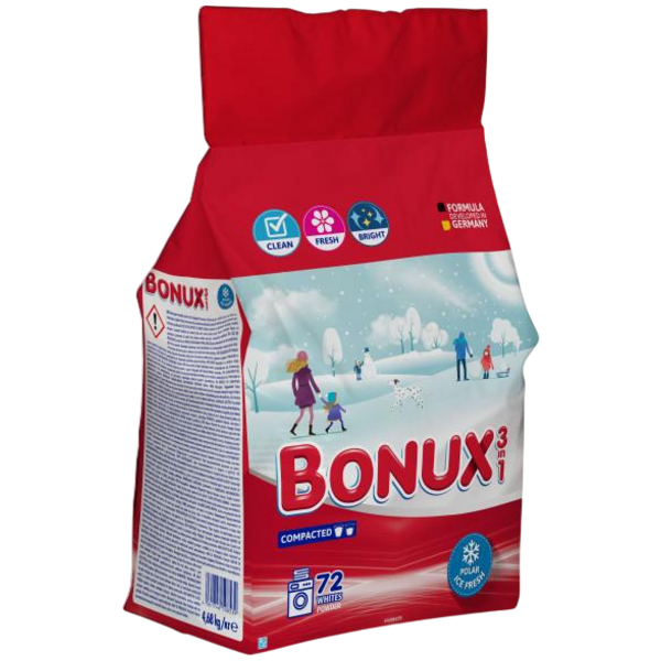 Bonux prací prášek White Polar Ice Fresh, 4,68 kg, 72 dávek Bonux prací prášek White Polar Ice Fresh, 4,68 kg, 72 dávek
