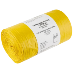 Quickpack žlté zatahovacie vrecia na odpad, 55× 100 cm, 28 µm, 120 l, 50 ks