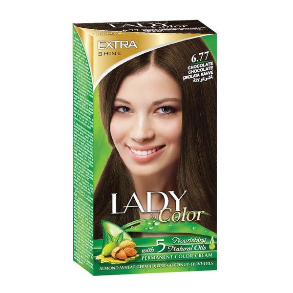 Barva na vlasy LADY in Color, 6.77 Čokoládová