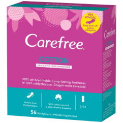 Carefree Cotton slipové vložky intimky, 56 ks