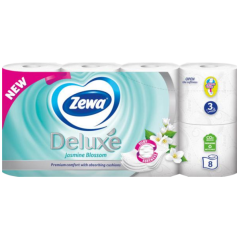 Zewa Deluxe Jasmine Blossom 3vrstvý toaletní papír, 8 rolí, 19,3 m role