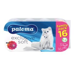 Paloma toaletný papier Exclusive soft 3-vrstvový 16 roliek