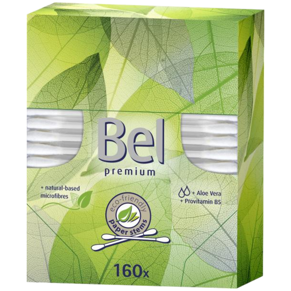 Bel premium vatové tyčinky bez plastu s Aloe a B5, 160 ks