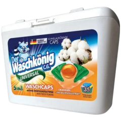 WaschKönig kapsule na pranie ORANGEN UND BAUMWOLLEXTRAKT 35ks Universal