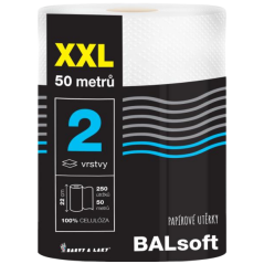 BALsoft XXL 2vrstvé papírové utěrky 50 m, 1 role