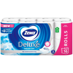 Zewa Deluxe Delicate Care 3vrstvý toaletný papier, 16 rolí, 19,3 m rolí