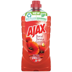 Ajax na podlahy a povrchy Floral Fiesta Red Flowers univerzální čistící prostředek, vlčíc mák, 1 l