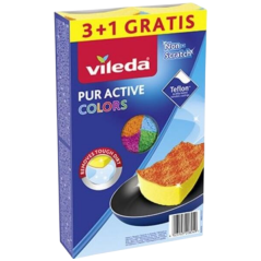 Vileda PUR active Colors hubka na riad, 3+1 ks