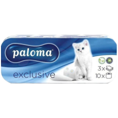 Paloma 3-vrstvový toaletný papier Exclusive Plus White, 8 rolí